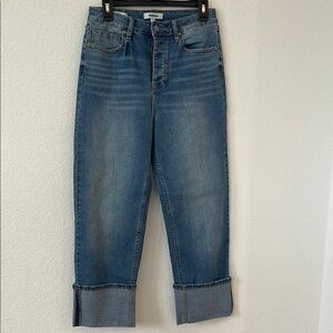 NWOT | Vigoss Blue Denim Jeans | Joni Wide Leg - Cuffed | Sz 28